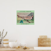 Haubenmeise im Wald Poster (Küche)