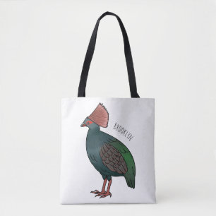 Haubenwachtel-Vogel-Cartoon-Illustration Tasche