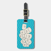 Hauch-Bonbonfreund der glücklichen Eibischfreunde Gepäckanhänger (Vorderseite vertikal)