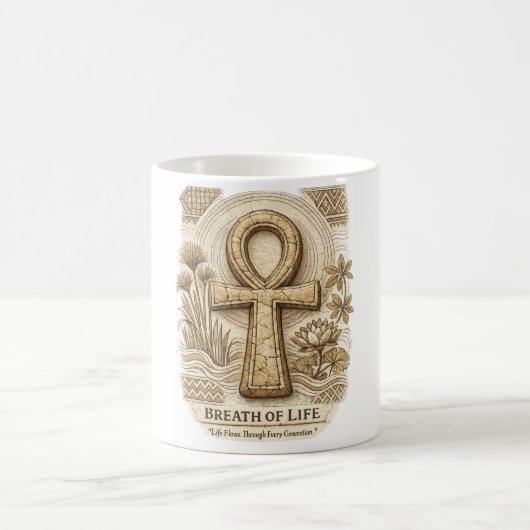 Hauch des Lebens | Ankh | Altes Afrika Kaffeetasse (Mittel)