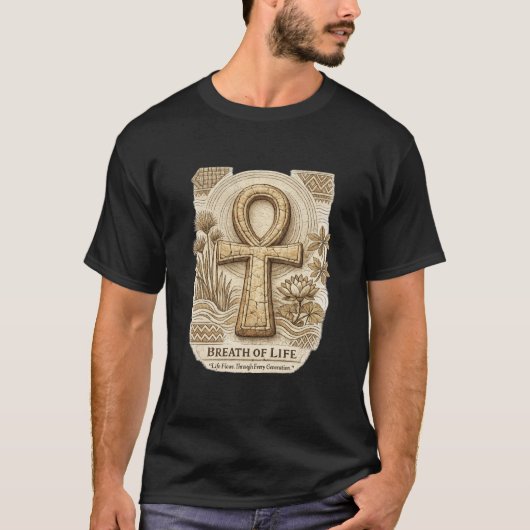 Hauch des Lebens | Ankh | Altes Afrika T-Shirt (Vorderseite)