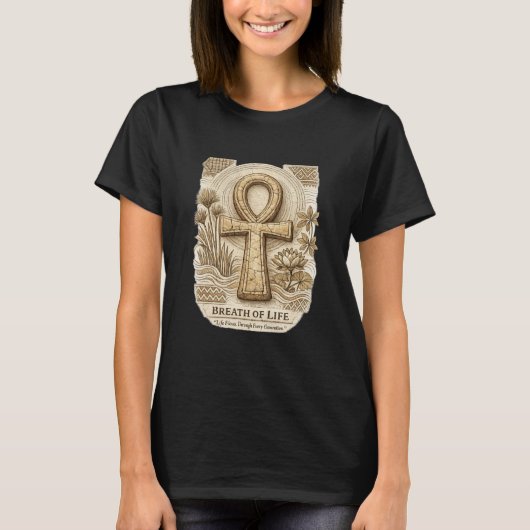 Hauch des Lebens | Ankh | Altes Afrika T-Shirt (Vorderseite)