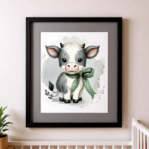 Hauch von Farbe Kinderzimmer Bauernhof Tiere Kuh Poster