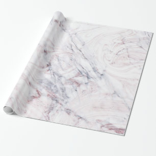Hauch von Rosa Weiß Grauer Marmor Schwung Chic Tre Geschenkpapier