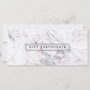 Hauch von Rose Weiß & Grau Marmor Geschenkgutschei