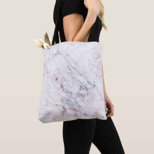 Hauch von Rose Weiß Grauer Marmor Schwung Chic Tre Tasche