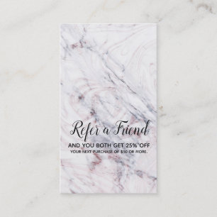 Hauch von Rose White & Grey Marmor Empfehle einen  Empfehlungskarte