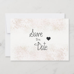Hauch von Röte Minimalistischer Save-The-Date-Kale Save The Date
