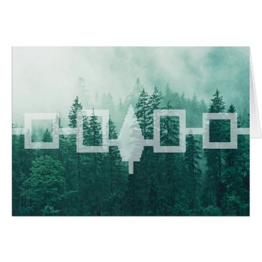 Haudenounee Misty Forest Flag Card (Vorderseite (Horizontal))
