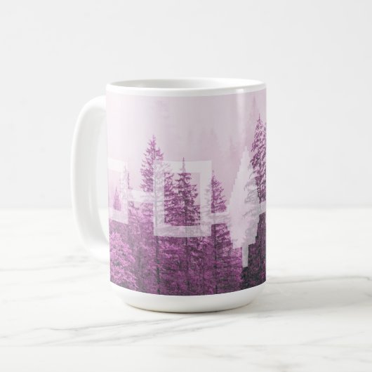 Haudenounee Misty Forest Flag Kaffeetasse (Vorderseite Links)