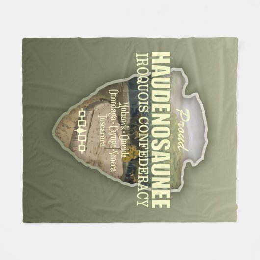 Haudenounee (Pfeilspitzen) Fleecedecke (Vorderseite (Horizontal))