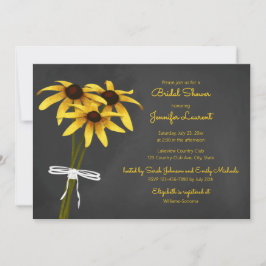 Haufen Black Mit Augen Susan Wildblume Brautparty Einladung