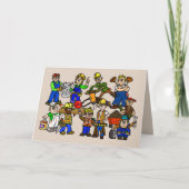 Haufen Blue Collar Workers Day Card Karte (Vorderseite)