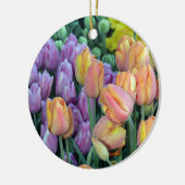 Haufen farbiger Tulpen Keramikornament (Links)