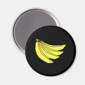 Haufen gelber Bananen. Magnet (Vorderseite/Rückseite)