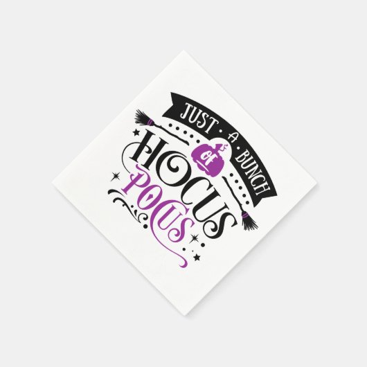 Haufen Hocus Pocus Halloween Typografie Napkins Serviette (Ecke)