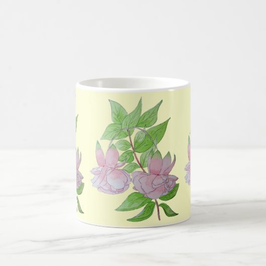 Haufen hübscher, rosa Fuchsien-Blume Kaffeetasse (Mittel)