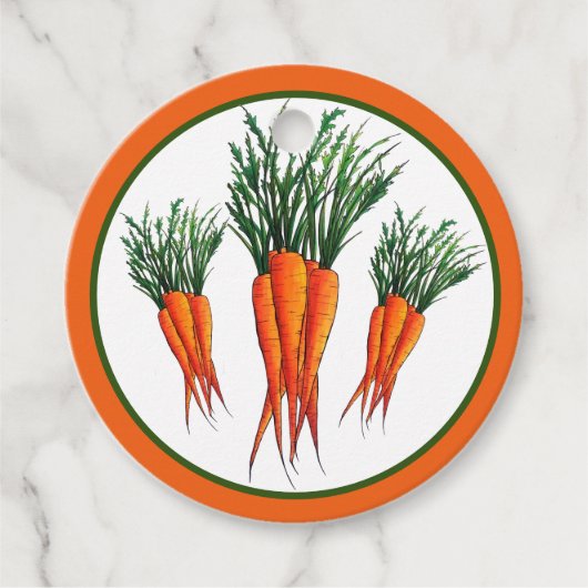 Haufen Karotten Orange Gemüsegarten Veggie Garten Geschenkanhänger (Vorderseite)