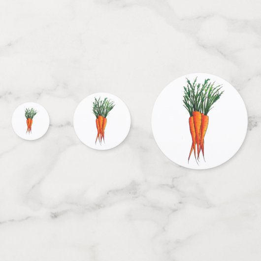 Haufen Karotten Orange Gemüsegarten Veggie Garten Konfetti (Rückseiten)