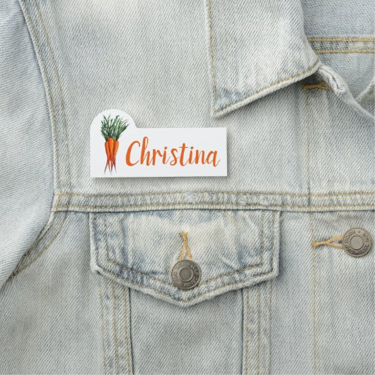 Haufen Karotten Orange Gemüsegarten Veggie Garten Namensschild (Beispiel)