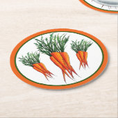 Haufen Karotten Orange Gemüsegarten Veggie Garten Runder Pappuntersetzer (Angewinkelt)