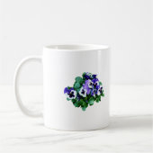 Haufen Lila und weiße Stiefmütterchen Kaffeetasse (Links)