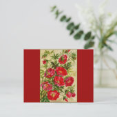 Haufen roter Blume Postkarte (Stehend Vorderseite)