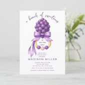 Haufen Süße Trauben-Baby-Party-Einladung Einladung (Stehend Vorderseite)