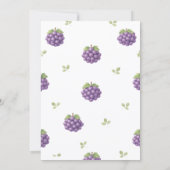 Haufen Süße Trauben-Baby-Party-Einladung Einladung (Rückseite)