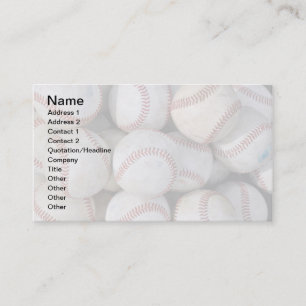 Haufen vieler Baseballs Visitenkarte
