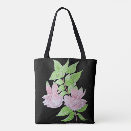 Haufen von hübsch rosa Blume und Blütenblättern Tasche (Rückseite)