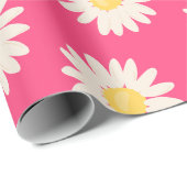 Haufen weißer Milchmuster im rosa Hintergrund Geschenkpapier (Rolleneckpunkt)