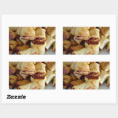 Haufen Wurstrollen Rechteckiger Aufkleber (Blatt)