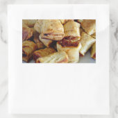 Haufen Wurstrollen Rechteckiger Aufkleber (Tasche)