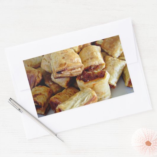 Haufen Wurstrollen Rechteckiger Aufkleber (Umschlag)