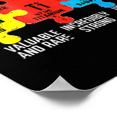 Häufig auftretende Autismus-Elemente: ASD-Unterstü Poster (Ecke)