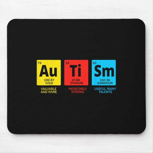 Häufig auftretende Autismus-Elemente Mousepad (Vorne)