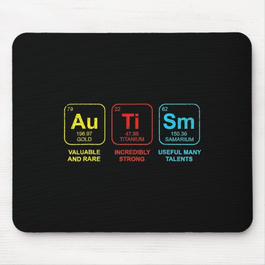 Häufig auftretende Autismus-Elemente - Sensibilisi Mousepad (Vorne)