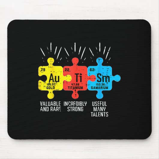 Häufig auftretende Autismus-Elemente - Sensibilisi Mousepad (Vorne)