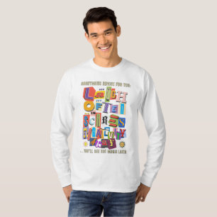 Häufig lachen - Positives Typografie Zitat Design T-Shirt