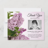 Häufig Lilac Floral Beerdigung Dankeskarte (Vorderseite)