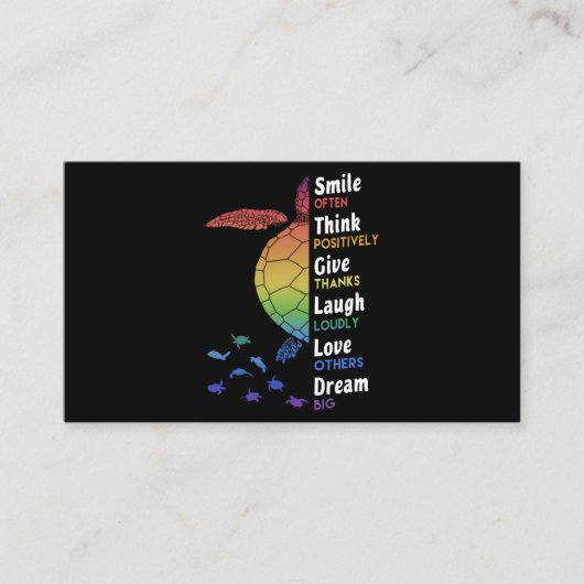 Häufig, positiv denken, geben Sie Danke Visitenkarte (Vorderseite)