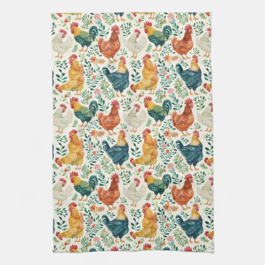 Häufig und Blume Geschirrtuch (Vertikal)