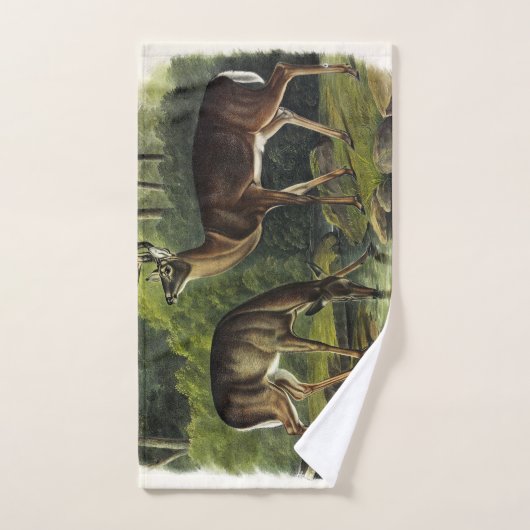 Häufig (Weißschwanz) Hirsche - Audubon-Quadrupeds Badhandtuch Set (Handtuch)