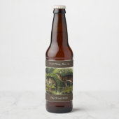 Häufig (Weißschwanz) Hirsche - Audubon-Quadrupeds Bierflaschenetikett (Vorderseite)