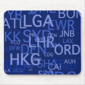 Häufige Flyer-Flughafen-Codes Mousepad (Vorne)