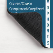 Häufige Homophone Englische Rechtschreibreferenz Mousepad (Ecke)