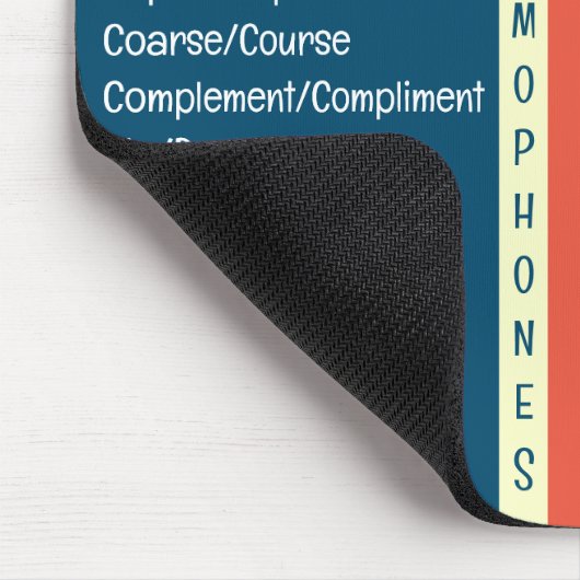 Häufige Homophone Englische Rechtschreibreferenz Mousepad (Ecke)