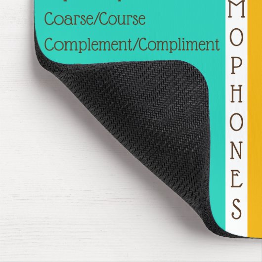 Häufige Homophone Englische Rechtschreibreferenz Mousepad (Ecke)