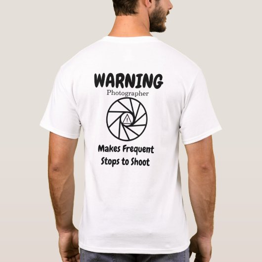 Häufige Schritte Fotograf T-Shirt (Rückseite)